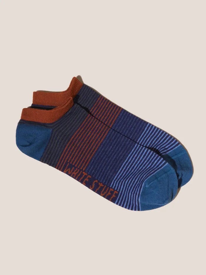 Men White Stuff Accessories Multi Stripe Trainer Socks