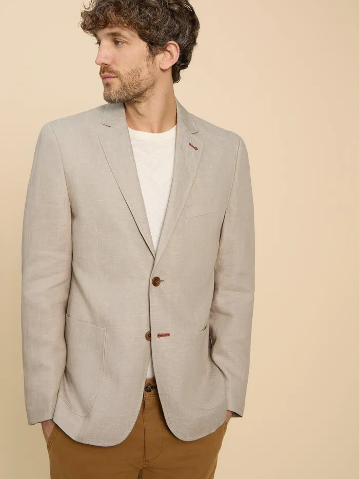 Men White Stuff Clothing Linen Blazer