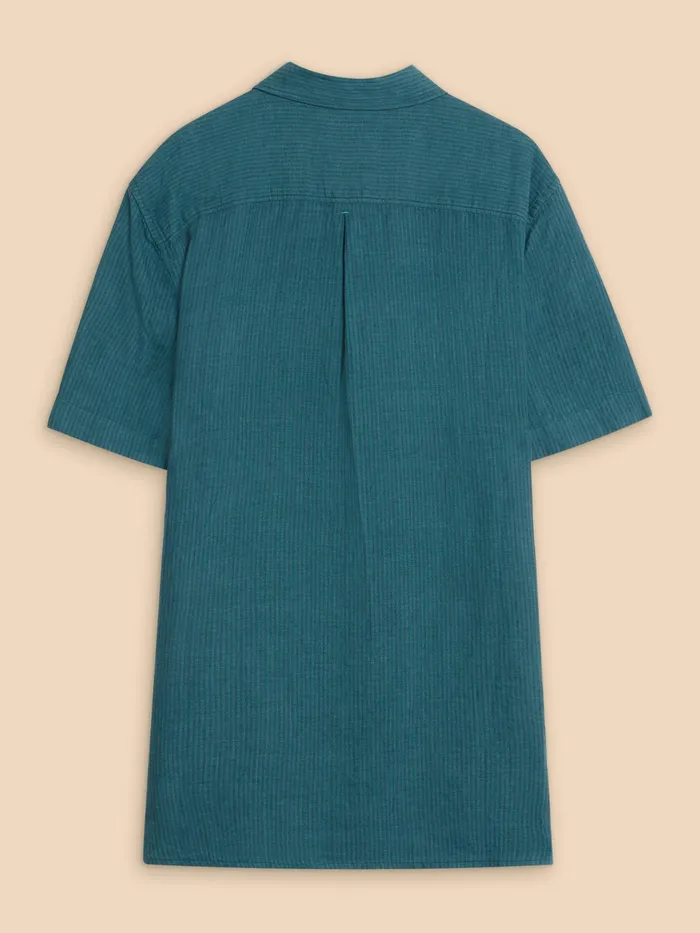 Men White Stuff Clothing Pembroke SS Linen Stripe Shirt Men White Stuff Clothing Pembroke SS Linen Stripe Shirt