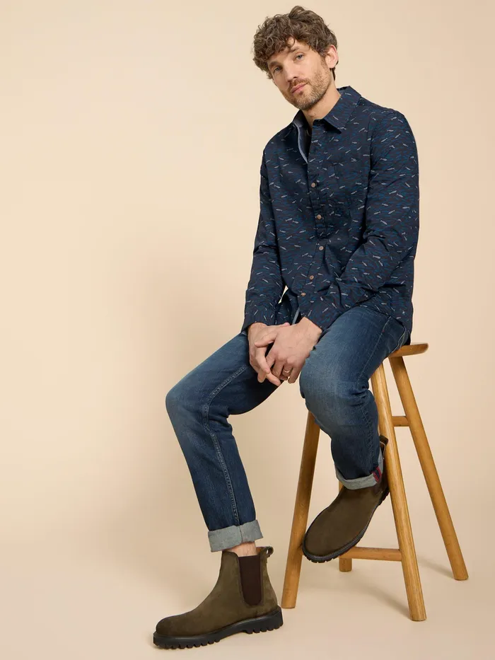Men White Stuff Clothing Shoal Printed LS Shirt Men White Stuff Clothing Shoal Printed LS Shirt