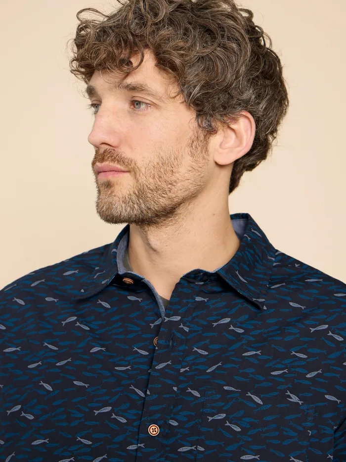 Men White Stuff Clothing Shoal Printed LS Shirt Men White Stuff Clothing Shoal Printed LS Shirt