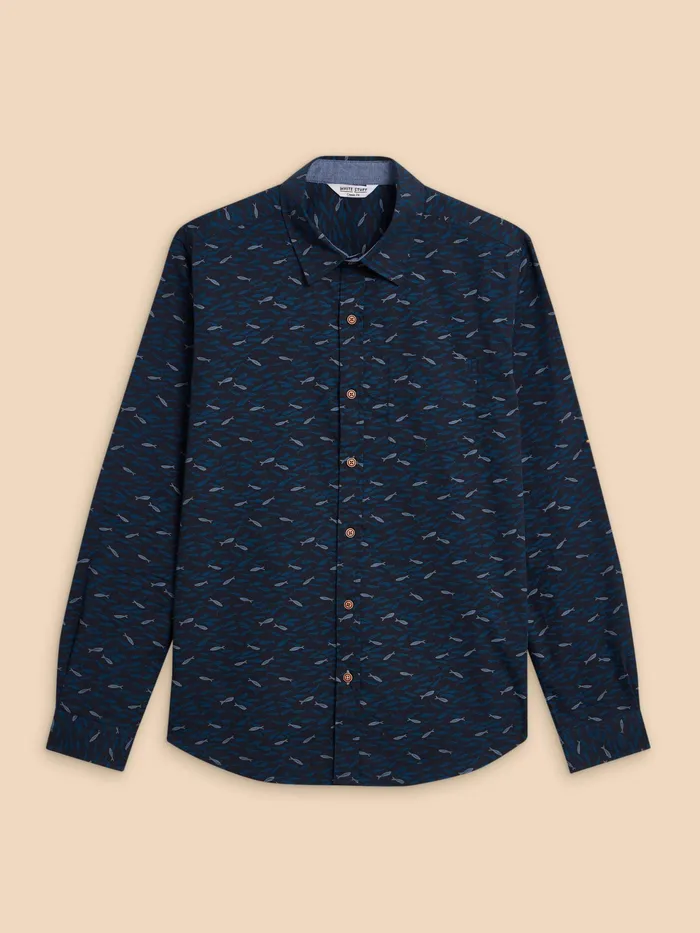 Men White Stuff Clothing Shoal Printed LS Shirt Men White Stuff Clothing Shoal Printed LS Shirt