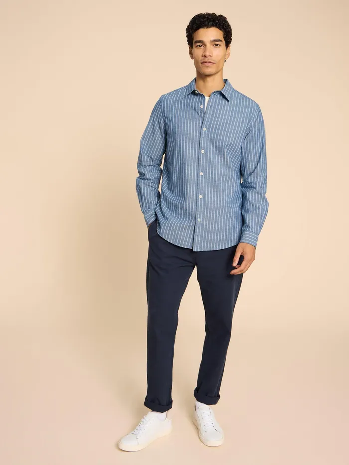 Men White Stuff Clothing Stripe LS Shirt