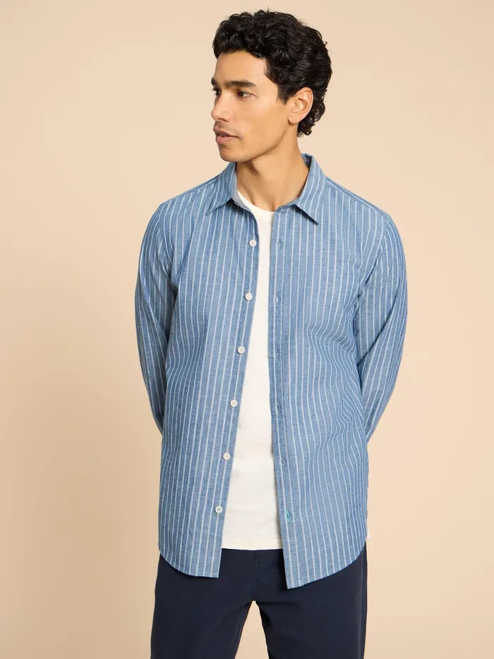 Men White Stuff Clothing Stripe LS Shirt Men White Stuff Clothing Stripe LS Shirt