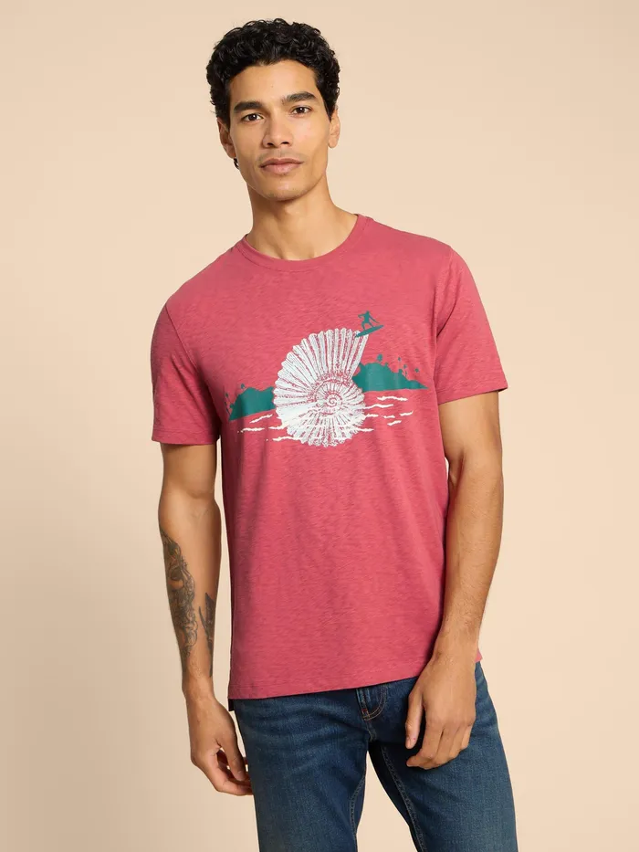 Men White Stuff Clothing Surf Shell Graphic Tee