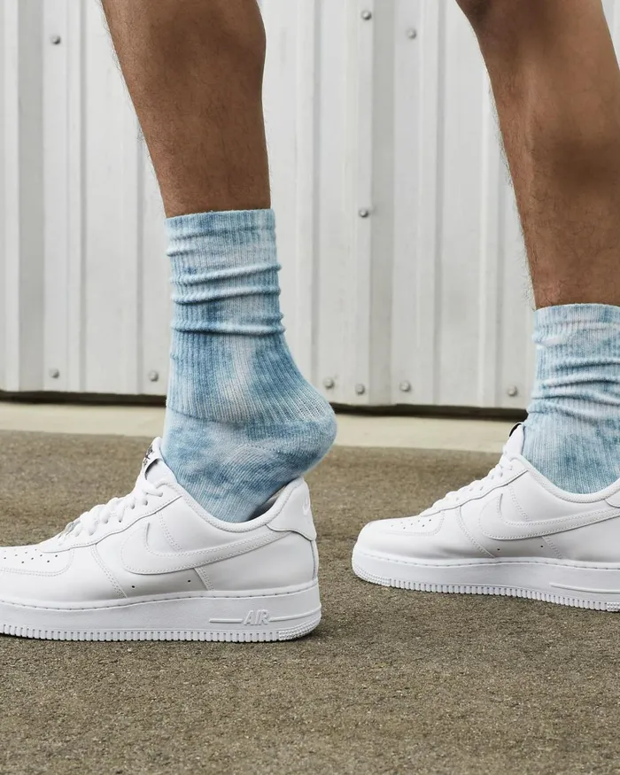 MenWomen Nike Lifestyle Air Force 1 03907 EasyOn Whitewhitewhite