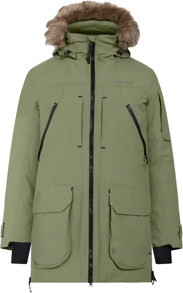 Men Zeus Parka Wild Forest Green Didriksons Autumn Jackets