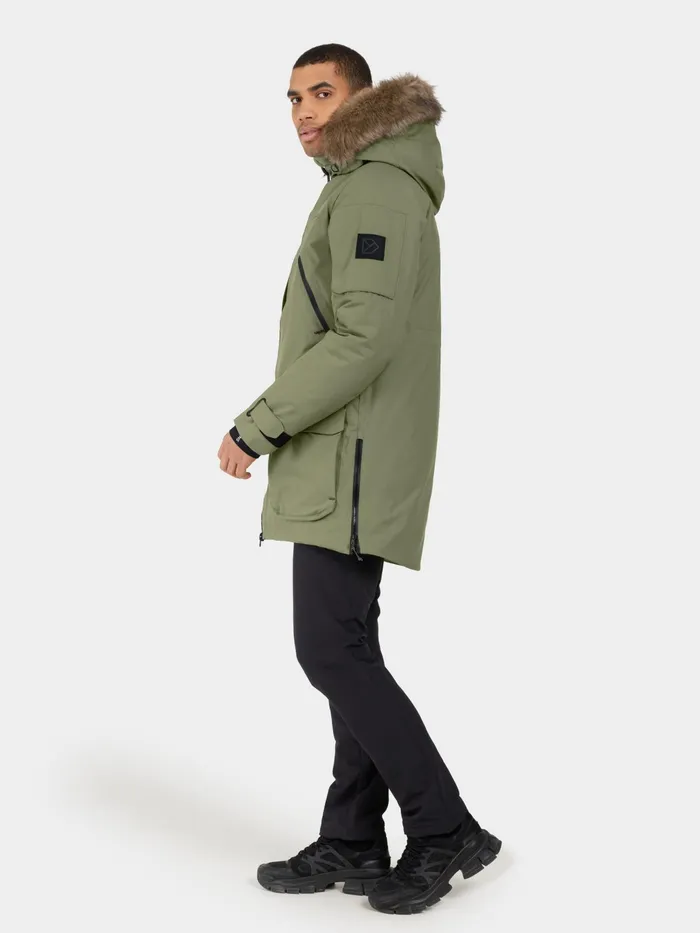 Men Zeus Parka Wild Forest Green Didriksons Autumn Jackets