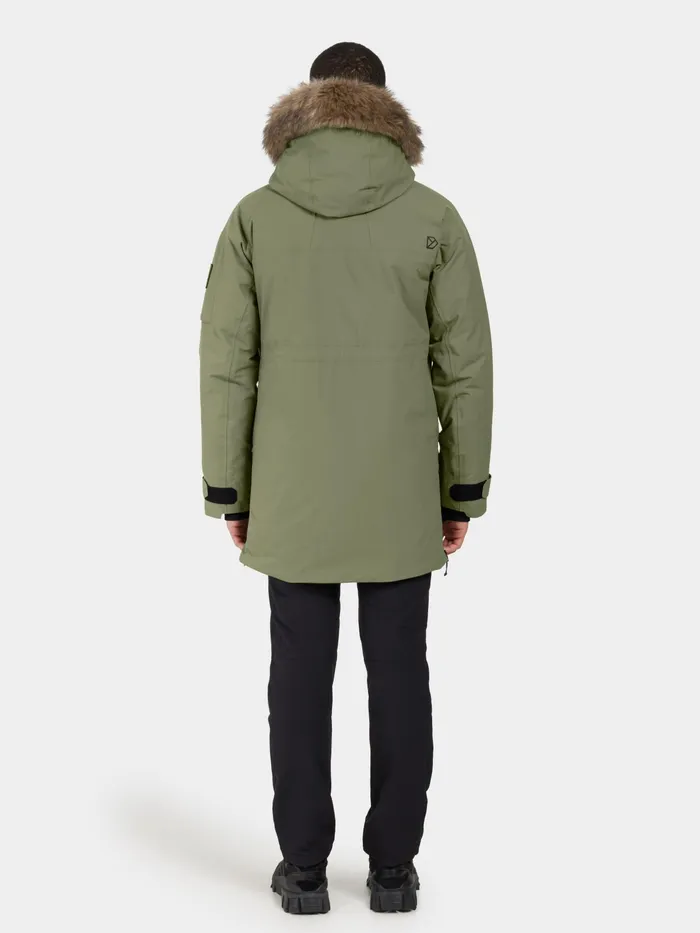 Men Zeus Parka Wild Forest Green Didriksons Autumn Jackets