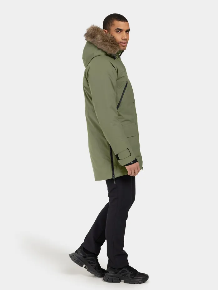 Men Zeus Parka Wild Forest Green Didriksons Autumn Jackets