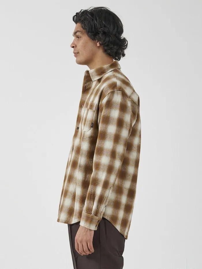 Mens Barrio Long Sleeve Flannel Shirt Stone Thrills Shirts