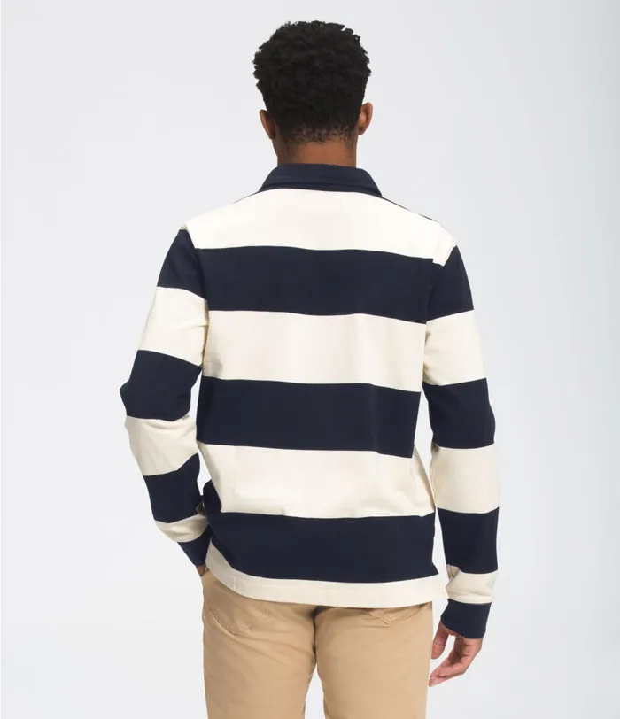 Mens Berkeley Rugby Shirt Vintage Whiteaviator Navy The North Face Shirts and Polos