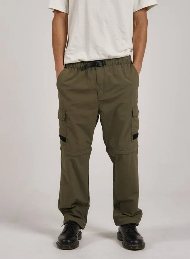 Mens Big Slacker High Standards Zip Off Cargo Pant Aloe Thrills Pants