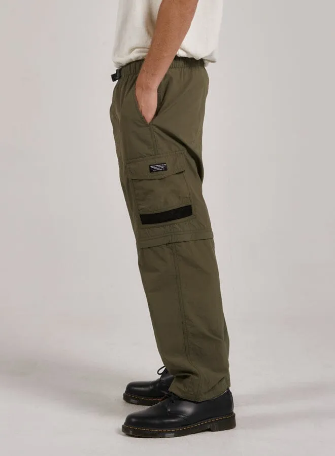 Mens Big Slacker High Standards Zip Off Cargo Pant Aloe Thrills Pants