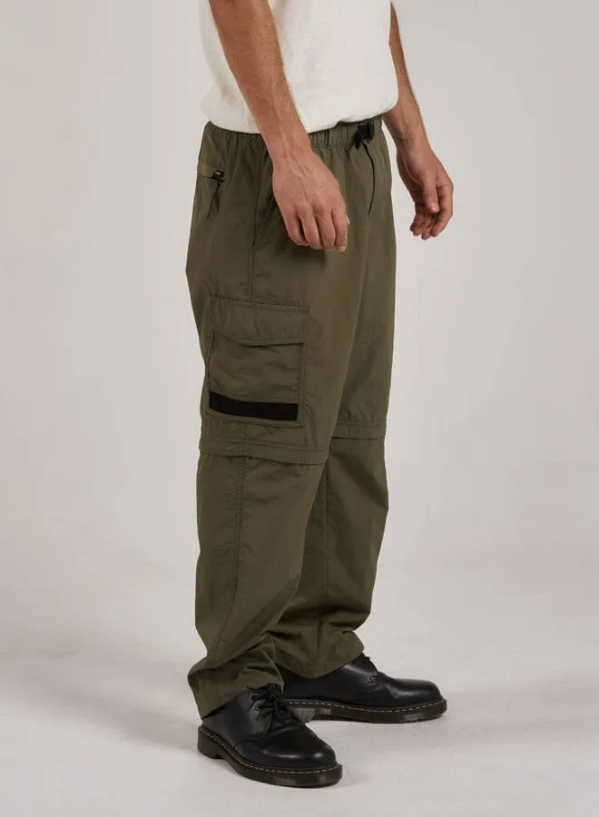 Mens Big Slacker High Standards Zip Off Cargo Pant Aloe Thrills Pants