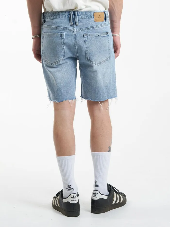 Mens Bones Denim Short Endless Blue Thrills Denim Shorts