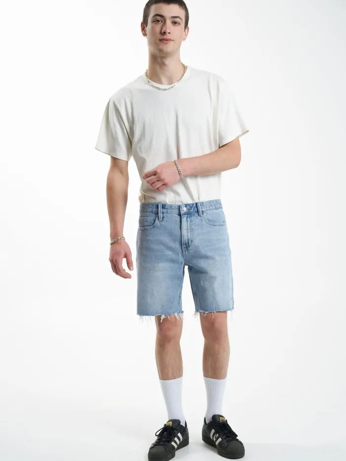 Mens Bones Denim Short Endless Blue Thrills Denim Shorts