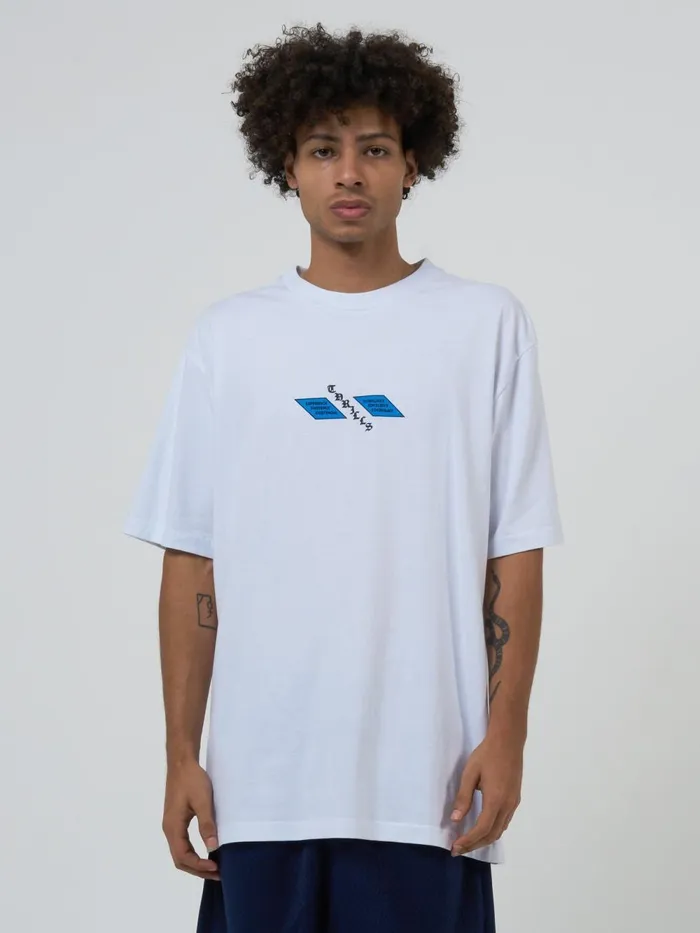 Mens Cultivate Gravitate Oversize Fit Tee White Thrills Tees and Tank Tops