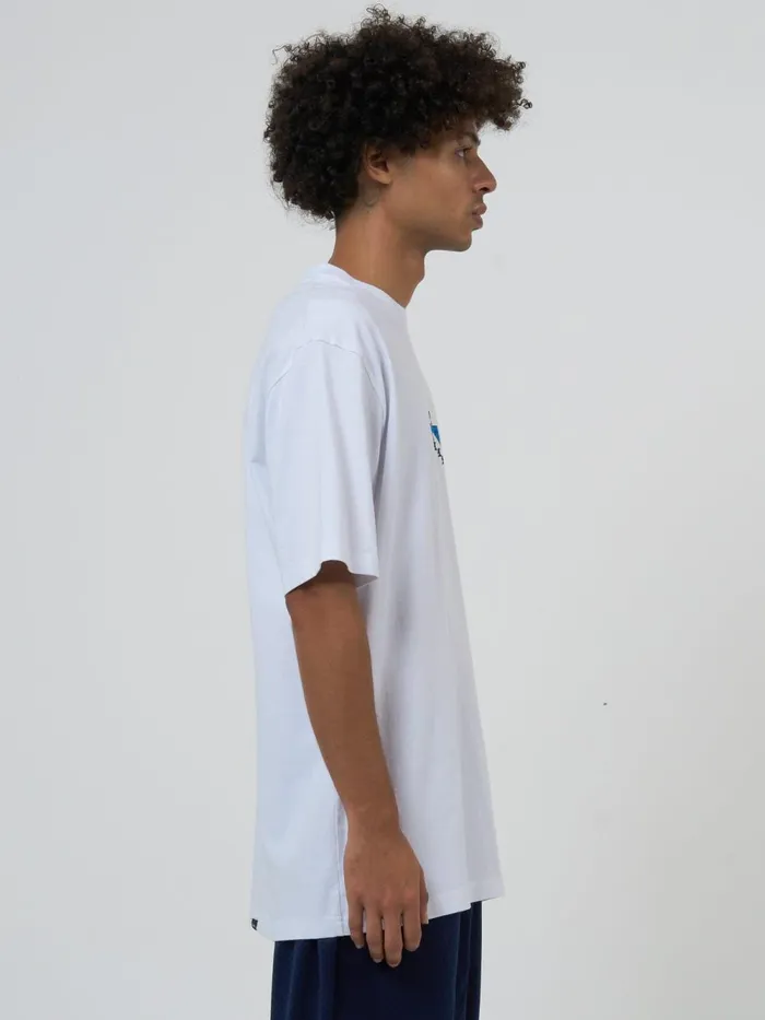 Mens Cultivate Gravitate Oversize Fit Tee White Thrills Tees and Tank Tops