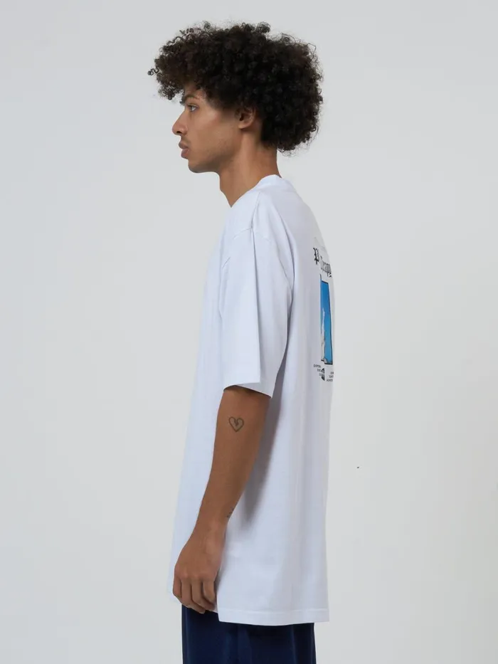 Mens Cultivate Gravitate Oversize Fit Tee White Thrills Tees and Tank Tops