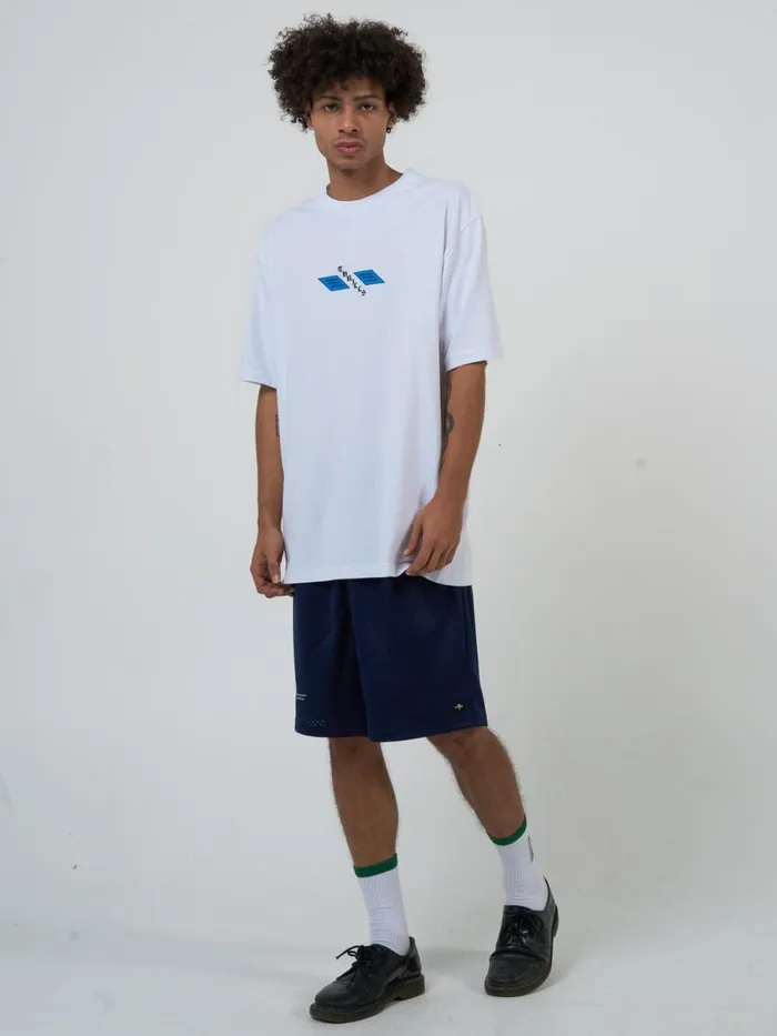 Mens Cultivate Gravitate Oversize Fit Tee White Thrills Tees and Tank Tops