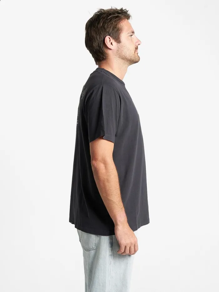 Mens Destination Merch Fit Tee Washed Black Thrills Tees and Tank Tops Mens Destination Merch Fit Tee Washed Black Thrills Tees and Tank Tops