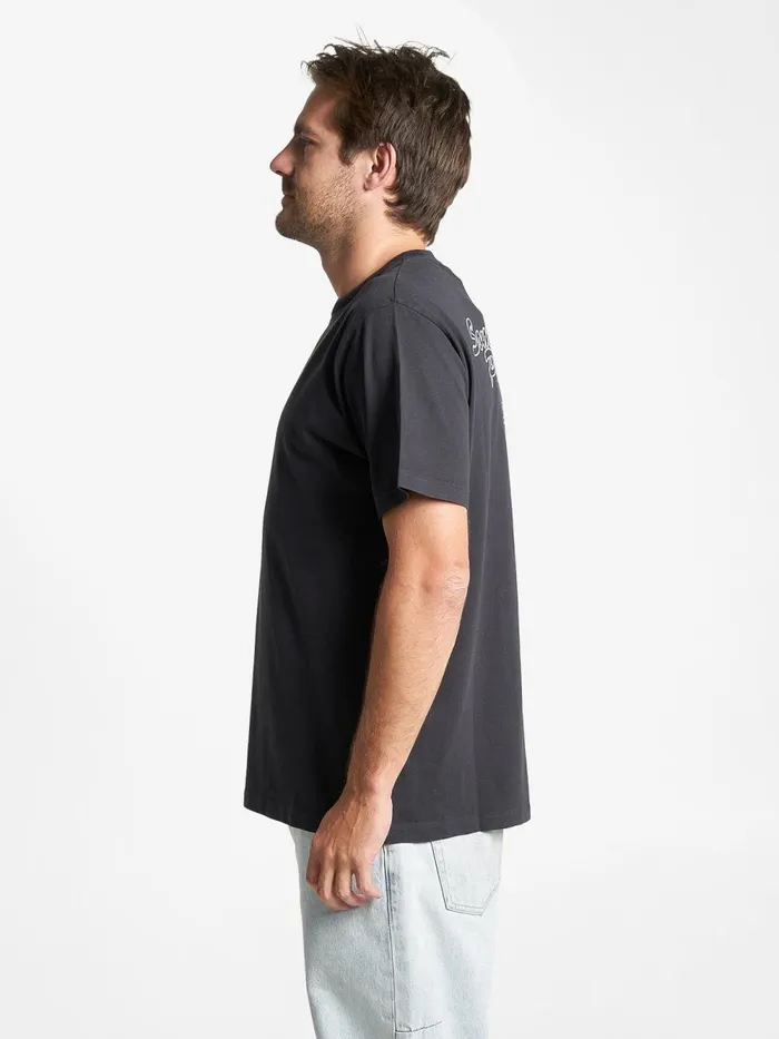 Mens Destination Merch Fit Tee Washed Black Thrills Tees and Tank Tops Mens Destination Merch Fit Tee Washed Black Thrills Tees and Tank Tops