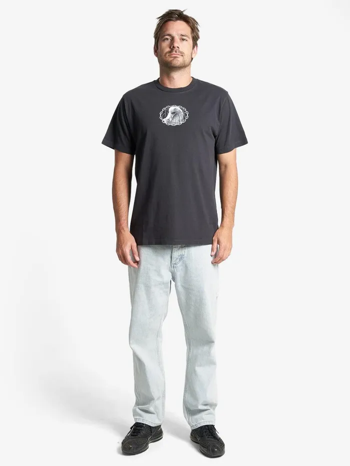 Mens Destination Merch Fit Tee Washed Black Thrills Tees and Tank Tops Mens Destination Merch Fit Tee Washed Black Thrills Tees and Tank Tops