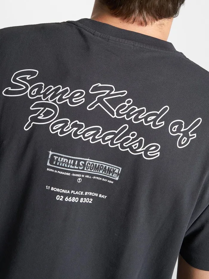 Mens Destination Merch Fit Tee Washed Black Thrills Tees and Tank Tops Mens Destination Merch Fit Tee Washed Black Thrills Tees and Tank Tops