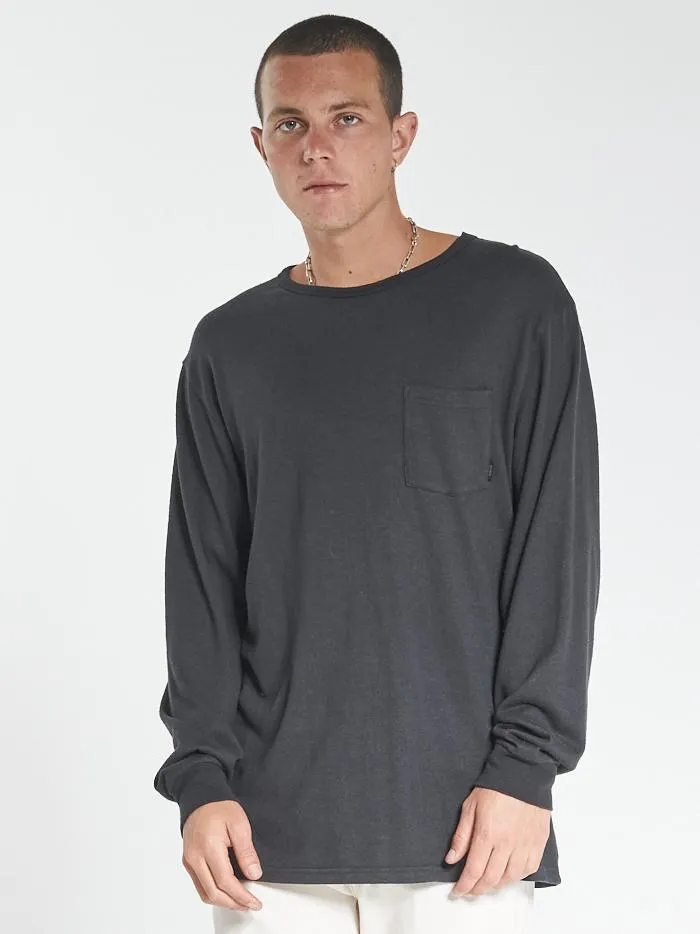 Mens Endless Merch Fit Long Sleeve Pocket Tee Black Thrills Tees and Tank Tops Mens Endless Merch Fit Long Sleeve Pocket Tee Black Thrills Tees and Tank Tops