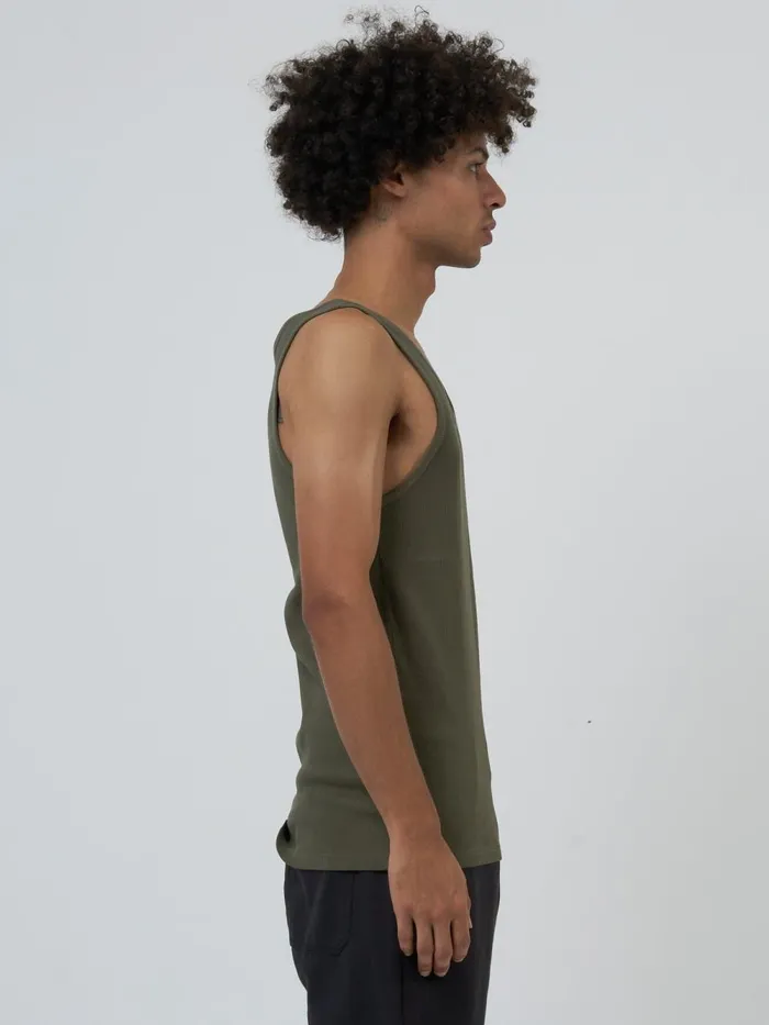 Mens Endless Rib Tank Deep Emerald Thrills Tees and Tank Tops
