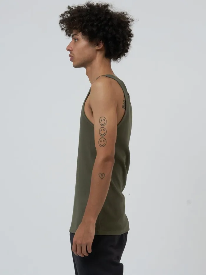 Mens Endless Rib Tank Deep Emerald Thrills Tees and Tank Tops