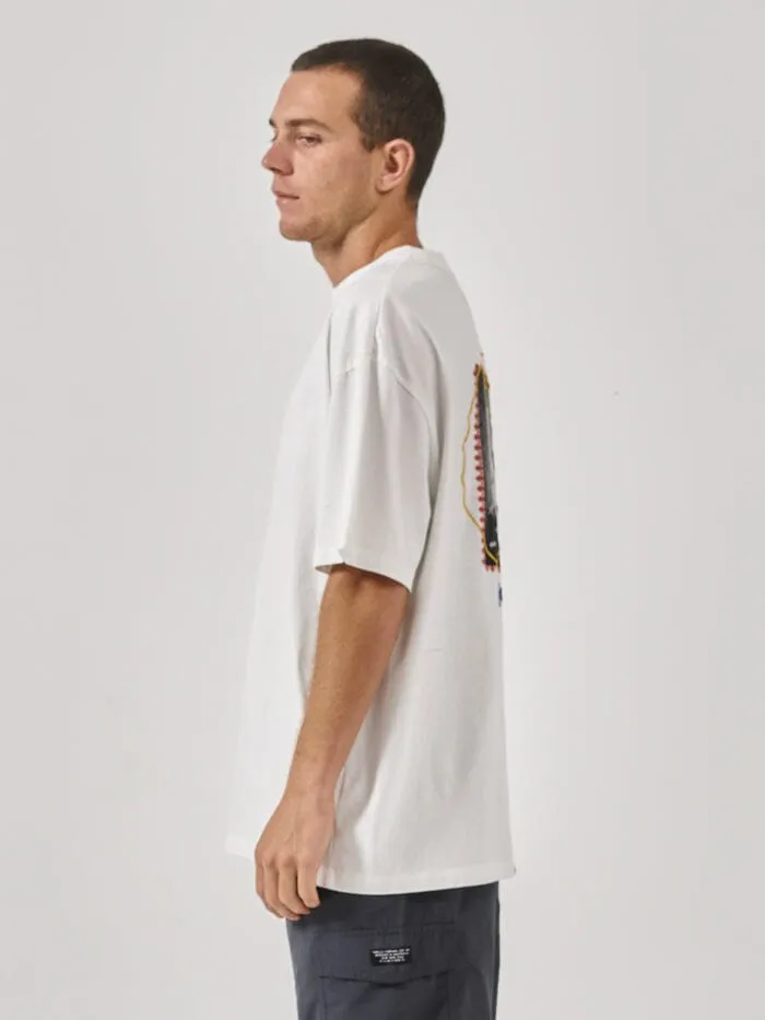 Mens Energy Special Box Fit Oversize Tee Dirty White Thrills Tees and Tank Tops