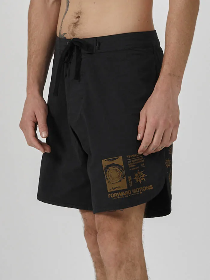 Mens Forward Motions Boardshort Dark Charcoal Thrills Shorts