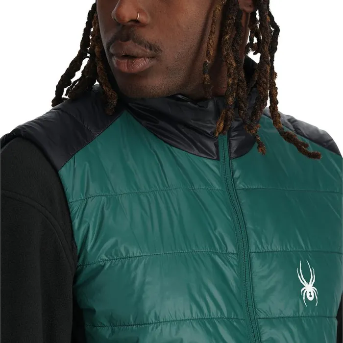 Mens Glissade Vest Cypress Green Spyder Vests
