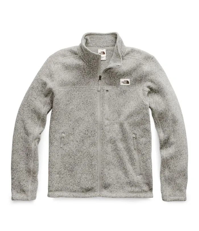 Mens Gordon Lyons FullZip Jacket Granite Bluff Tan Heather The North Face Fleece