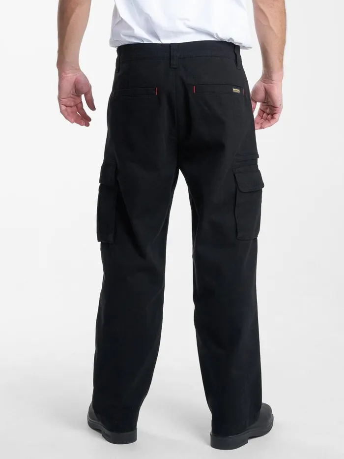 Mens Hard Yakka X Big Slacker Cargo Pant Black Thrills Pants