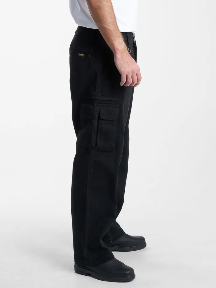 Mens Hard Yakka X Big Slacker Cargo Pant Black Thrills Pants