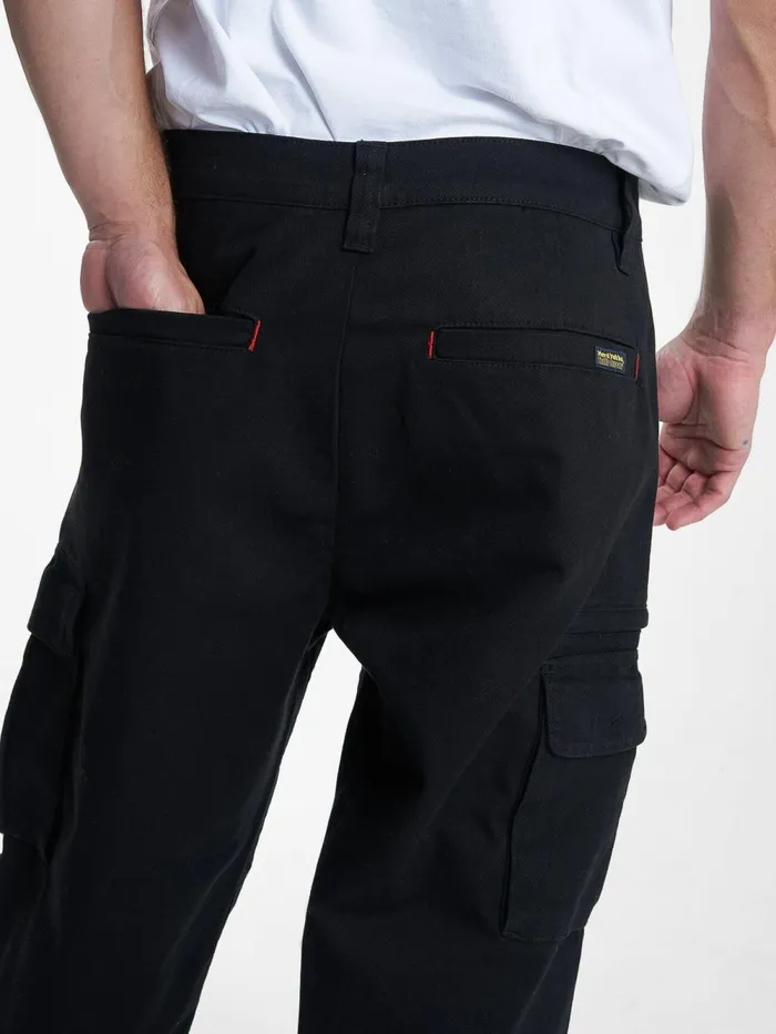 Mens Hard Yakka X Big Slacker Cargo Pant Black Thrills Pants