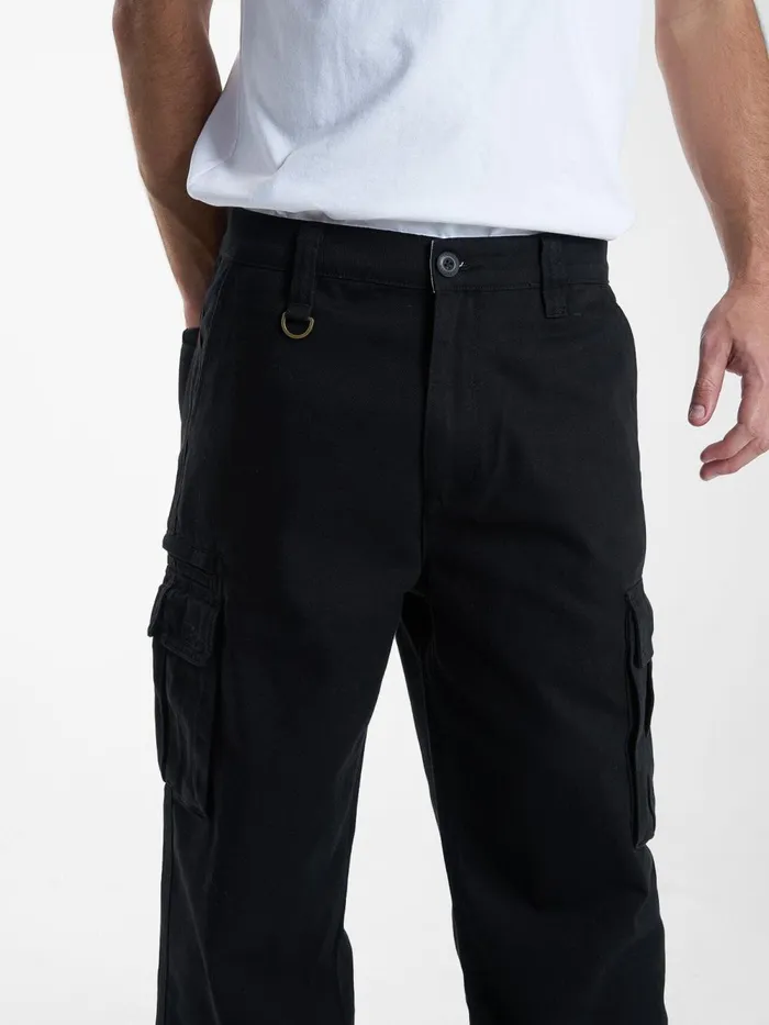 Mens Hard Yakka X Big Slacker Cargo Pant Black Thrills Pants