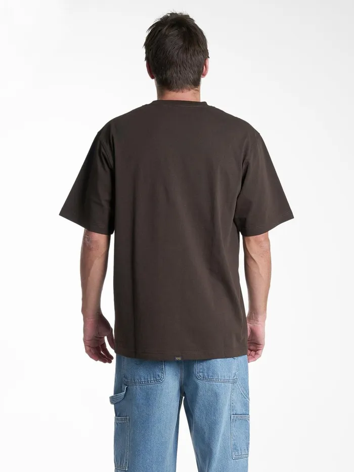 Mens Hard Yakka X Oversize Pocket Tee Postal Brown Thrills Tees and Tank Tops
