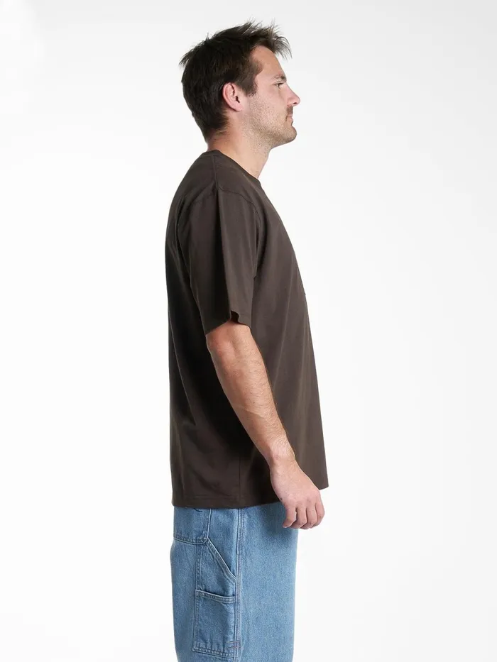 Mens Hard Yakka X Oversize Pocket Tee Postal Brown Thrills Tees and Tank Tops