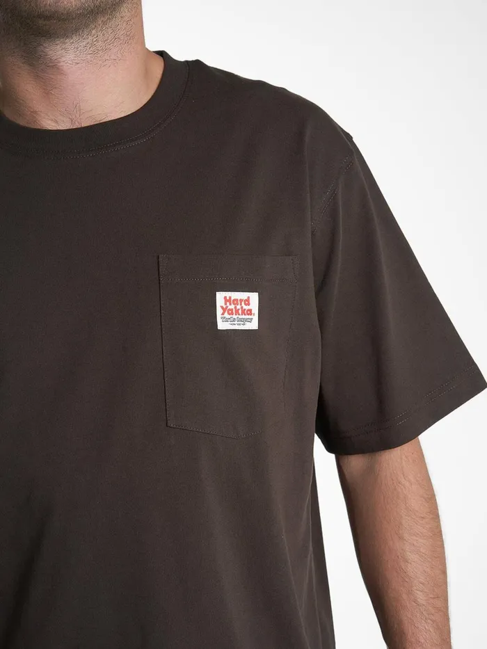 Mens Hard Yakka X Oversize Pocket Tee Postal Brown Thrills Tees and Tank Tops
