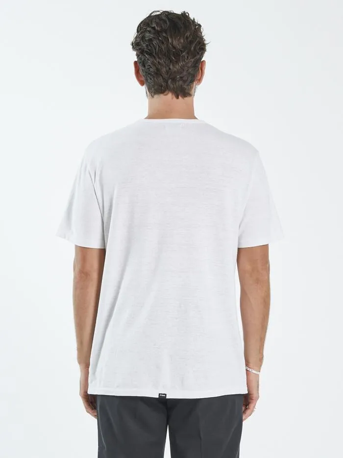 Mens Hemp Lightweight Merch Fit Pocket Tee Dirty White Thrills Tees and Tank Tops