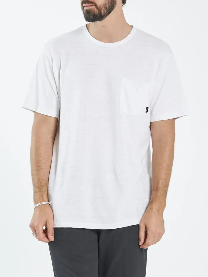 Mens Hemp Lightweight Merch Fit Pocket Tee Dirty White Thrills Tees and Tank Tops