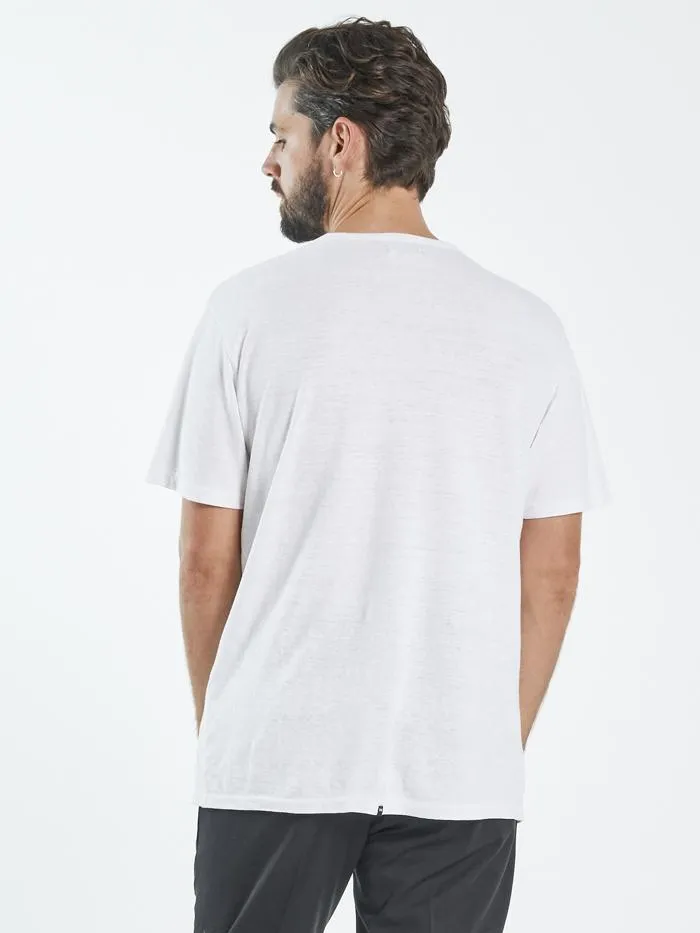 Mens Hemp Lightweight Merch Fit Pocket Tee Dirty White Thrills Tees and Tank Tops