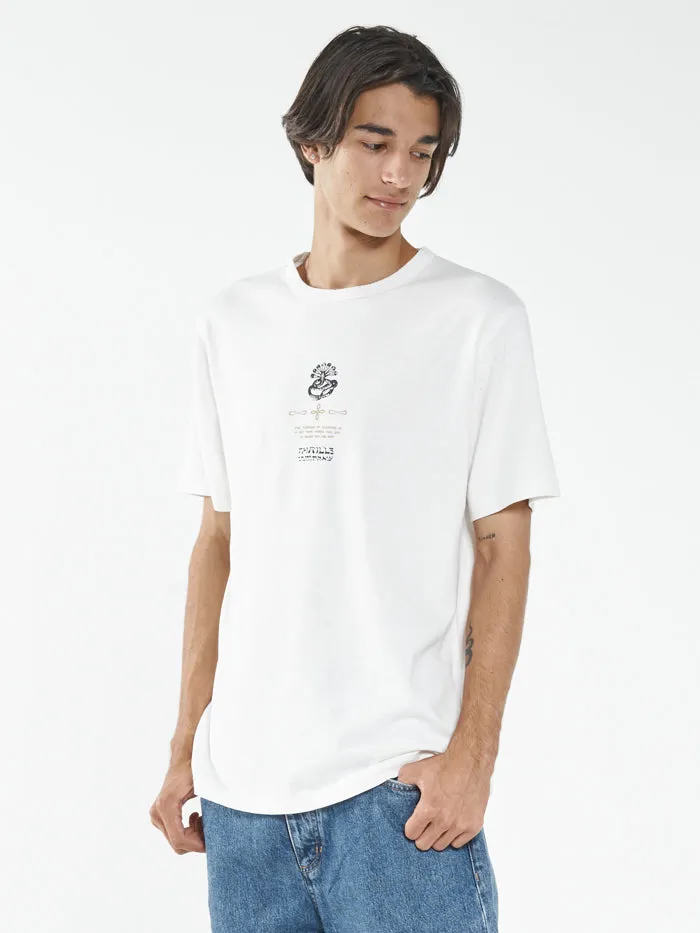 Mens Hemp Spiritual Union Merch Fit Tee Dirty White Thrills Tees and Tank Tops
