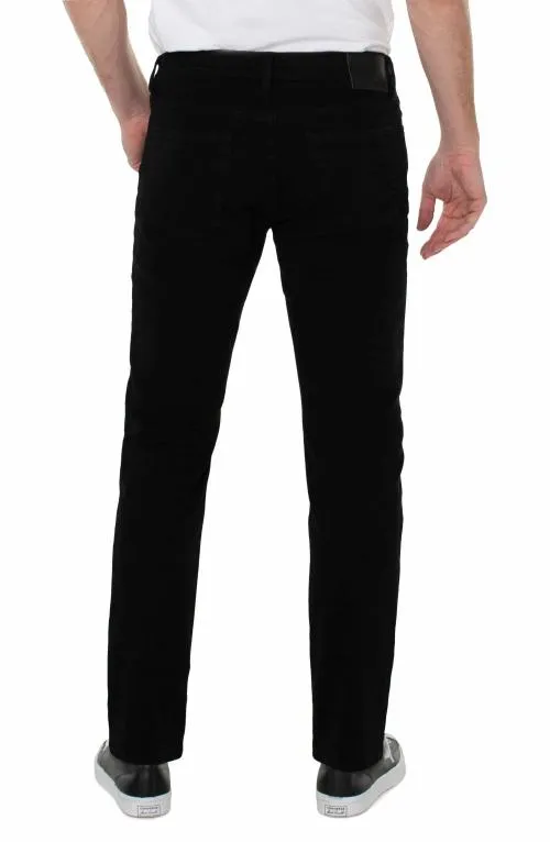 Mens Jeans Liverpool Los Angeles Kingston Modern Straight Comfort Stretch Eco Jet Black