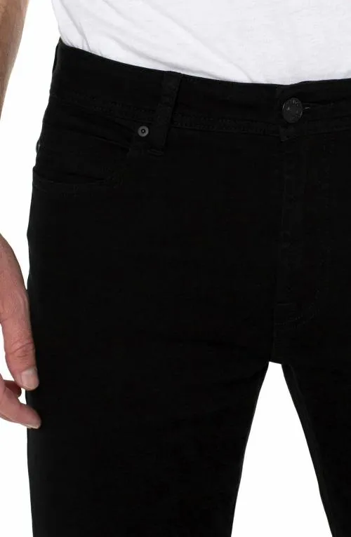 Mens Jeans Liverpool Los Angeles Kingston Modern Straight Comfort Stretch Eco Jet Black