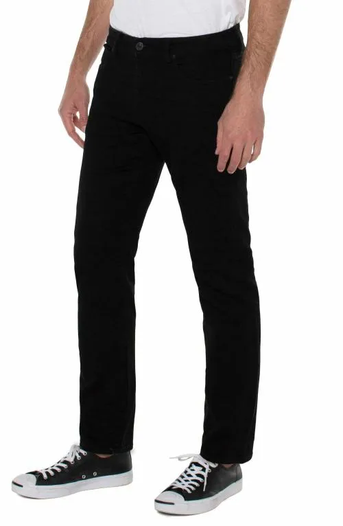 Mens Jeans Liverpool Los Angeles Kingston Modern Straight Comfort Stretch Eco Jet Black